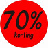 Kortingsticker rond 35mm 500 stuks 70% oranje