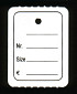 Hangetiket op rol 30x40mm bedrukt 1000 stuks