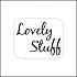 Etiket / Sticker wit met zwart Lovely Stuff 500 stuks