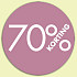 Kortingsticker rond 18mm 1000 stuks 70% roze