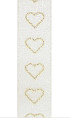Lint valentijn glittering hearts goud 10m x 15mm