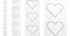 Lint Glittering Hearts Pink 10mx25mm