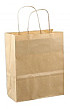 Papieren koordtas 18x08x22cm 50st bruin kraft