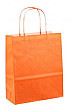 Papieren koordtas 18x08x22cm 50st oranje