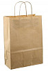 Papieren koordtas 22x10x31cm 50st bruin kraft