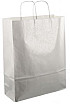 Papieren koordtas 32x12x41cm 50st zilver