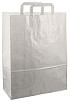 Papieren tas 22x10x28cm 50st zilver Op=OP