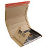 Boekverpakking A4. 300x220x35/80mm varierend hoogte per stuk bruin