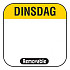 Daglabel beschrijfbaar afm. 25x25mm 1000 stuks etiket DINSDAG