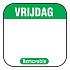 Daglabel beschrijfbaar afm. 25x25mm 1000 stuks etiket VRIJDAG