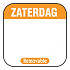 Daglabel beschrijfbaar afm. 25x25mm 1000stuks etiket ZATERDAG