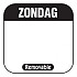 Daglabel beschrijfbaar afm. 25x25mm 1000 stuks etiket ZONDAG