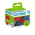 Etiket Dymo labelwriter 2133399 54mmx101mm badge zwart/rood rol à 220 stuks