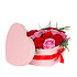 hoedendoos / geschenkdoos hartvorm 20x25xH10cm rose met strik