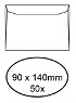 Envelop Quantore voor visitekaartjes 90x140mm 95gr wit 50st.