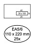 Envelop Quantore 110x220mm venster 3x10cm rechts zelfklevend 25 stuks