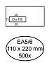 Envelop Hermes EA5/6 110x220mm venster 3x10links zelfklevend 500 stuks