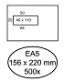 Envelop Quantore 156x220mm venster 4x11cm links zelfklevend 500 stuks