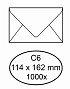 Envelop IEZZY bank C6 114x162mm gegomd wit