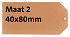Label karton nr2 200gr 40x80mm chamois 1000stuks