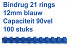 Bindrug GBC 12mm 21rings A4 blauw 100stuks