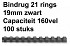 Bindrug GBC 19mm 21rings A4 zwart 100stuks
