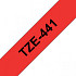Labeltape Brother P-touch TZE-441 18mm zwart op rood