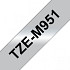 Labeltape Brother P-touch TZE-M951 24mm zwart op zilver