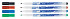 Viltstift Bic Velleda 1721 whiteboard rond fijn assorti set à 4 stuks