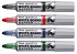 Viltstift Pentel MWL5M Maxiflo whiteboard rond 3mm assorti set à 4 stuks