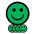 Magneet smiley 25mm emotie blij groen