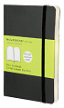 Notitieboek Moleskine pocket 90x140mm blanco soft cover zwart