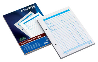 rekeningblok djois atlanta a4 50x2vel zelfkopierend wit
