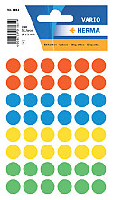 etiket herma 1851 rond 12mm assorti 240stuks
