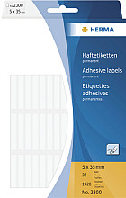 etiket herma 2300 5x35mm wit 1920 stuks