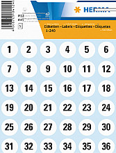 etiket herma 4124 12mm getallen 1 240 240stuks