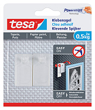 klevende spijker tesa behang en pleisterwerk 0 5kg wit 2 stuks