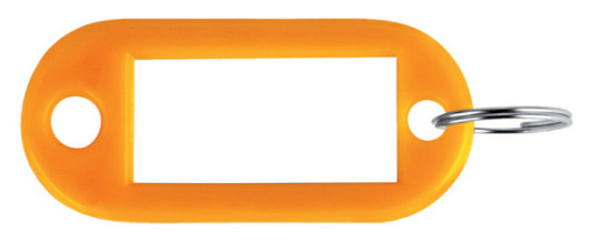 sleutellabel pavo kunststof oranje 100 stuks