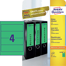 rugetiket avery breed 61x192mm zelfklevend groen