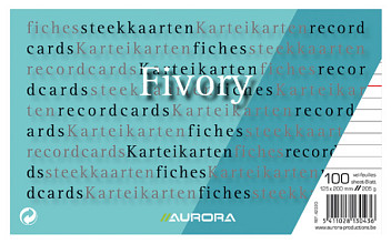 systeemkaart aurora 200x125mm lijn met rode koplijn 210gr wit 100 vel