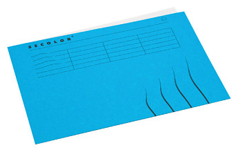 vouwmap secolor a4 100 gerecycled karton 250gr blauw