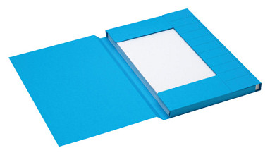 dossiermap secolor folio 3 klep 100 gerecycled karton 250 gr blauw
