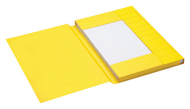 dossiermap secolor folio 3 klep 100 gerecycled karton 250 gr geel