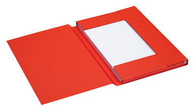dossiermap secolor folio 3 klep 100 gerecycled karton 250 gr rood