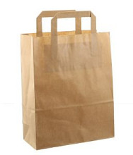 papieren tas 22x10x38cm 250st bruin kraft