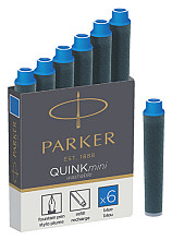 inktpatroon parker quink mini tbv parker esprit koningsblauw pak 6 stuks