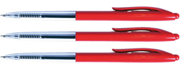 balpen quantore drukknop rood medium