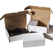 postpakketdoos golfkarton met deksel 260x140x70mm wit