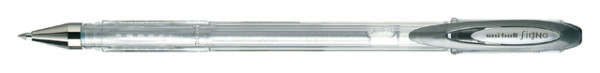 rollerpen uni ball signo medium metallic zilver