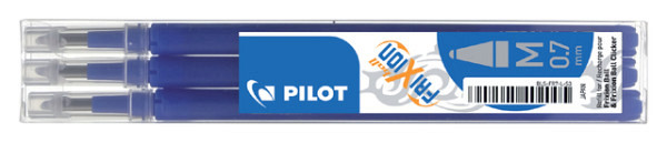 rollerpenvulling pilot frixion medium blauw set 3 stuks